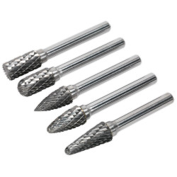 Sealey SDBK5 Tungsten Carbide Rotary Burr Set 5pc