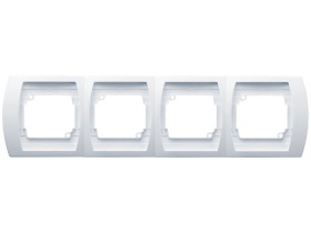 GAZELA Ramka 4 poczwórna pozioma biały R-4JH/00 OSPEL