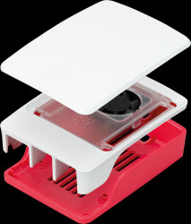 RASPBERRY-PI-5-CASE-RW Case for Raspberry Pi 5, raspberry/white