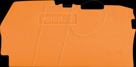 2102-1292 End and intermediate plate 0.8 mm thick, orange