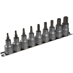Teng M1213TX Socket Clip Rail Set of 9 Internal TORX 1/2in Drive