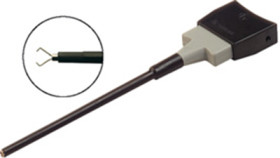 Clamp test probe, black, max. 4 mm, L 148 mm, CAT O, socket 4 mm, 973053100