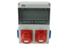 Rozdzielnica budowlana 10M RUBIN 32A/5P + 16A/5P + 2Gs 230V 01.570