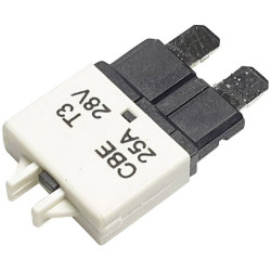 Hansor CBE3 Series 25A Circuit Breaker Manual Reset White Mini Blade Fuse 25A