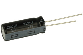 Kondensator; niskoimpedancyjny; elektrolityczny; EEUFR1E222L; 2200uF; 25V; FR-A; fi 12,5x30mm; 5mm; przewlekany (THT); luzem; Pa