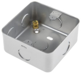 Puszka elektroinstalacyjna, l. ścieżek: 1, materiał: Otulina metalowa, typ montażu: Powierzchniowy