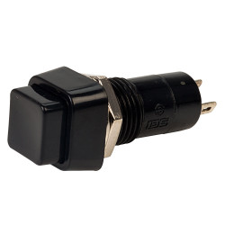 SCI R13-23B BLACK Latching Black Push Switch