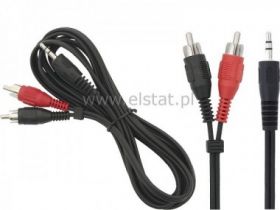 Jack 3,5- 2x RCA 15m