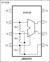 Single-Ended-to-Differential LVECL/LVPECL 2:1 Multiplexer