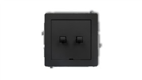 Deco Przycisk Żaluzjowy W Stylu Amerykańskim Czarny Mat 12Dwpus-8