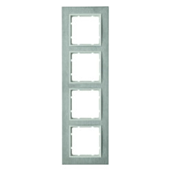 Berker B.7 Ramka 4-krotna pozioma stal szlachetna/biały 10243609