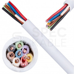 Kabel alarmowy YTDY 8x0,5mm biały 100V domofonowy drut Mercor