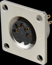 108091 Panel-mounted coupler, flange, IP68, 5-pin