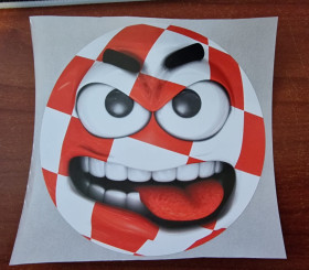 Amiga Angry Boing Sticker (large 8x8cm)