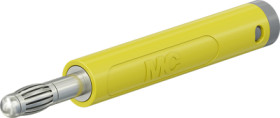 4 mm plug, crimp connection, 1.0 mm², yellow, 64.2052-24