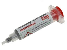 Pasta; do lutowania; Easy print Sn62/Pb36/Ag2; 20g; pasta; strzykawka; AG Termopasty; 27191