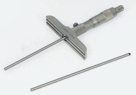 Głębokościomierz mikrometryczny, 25mm, dokładność: 0,004 mm, rozdzielczość: 0,01 mm