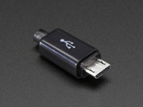 Adafruit USB DIY Slim Connector Shell - MicroB Plug