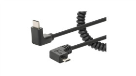 Kabel Do Ładowania Usb-C Na Usb-Microb Kątowy 90 Stopni, Spiralny 356244 /1M/
