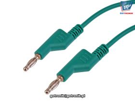 Przewód banan - banan 0,35mm2 długość 100cm zielony