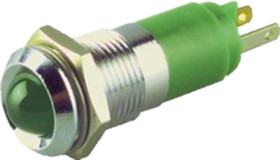 Signal light, 24 V (DC), red, 150 mcd, Mounting Ø 14 mm, pitch 7.2 mm, LED number: 1, 19210350
