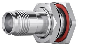 Złącze koncentryczne, montaż typu Przegroda czołowa typ złącza Złącze koncentryczne w okrągłej obudowie Lutowane