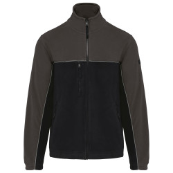 Kurtka z polaru, WK904, Unisex, L, L, Czarny, szary, 100% poliester