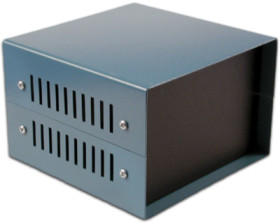 Steel/aluminum enclosure, (L x W x H) 152 x 152 x 102 mm, black (RAL 9005), IP31, 1458C4