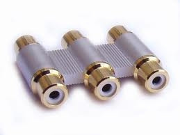 Adapter, łącznik RCA (chinch) potrójny