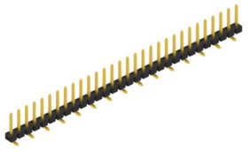 Pin header, 30 pole, pitch 2.54 mm, angled, black, SLLP5SMD06630G