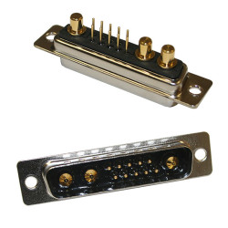 Złącze D-Sub 7-pinowe Męski Kątowe Przewlekany Pozłacanie
