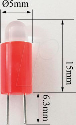 70117215 LED T5x15 mm BI-PIN White Dome 12 V DC 60°