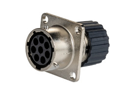 Złącze wielostykowe przemysłowe 8-pinowe, panelowe Gniazdo ITT Cannon
