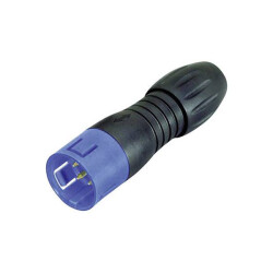 Binder 99-9113-60-05 Male Cable Mount 5 Pin Blue Code with Solder Terminal