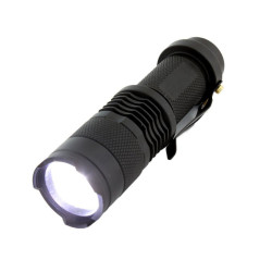 Latarka LED CREE Q5 3W 220lm ZOOM, ALU, na baterie AA