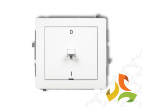 DECO Wyłącznik 2-biegunowy w stylu amerykańskim biały mat 25DWPUS-9 KARLIK