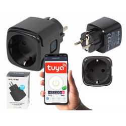 Gniazdko WiFi BLOW Android iOS Czarne, TUYA V3 Inteligentne