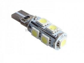 Żarówka samoch. 9xSMD 12V biała zimna W5W CANBUS