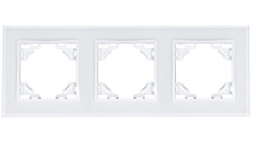 Quadra Ramka Biała Do Włącznik Szklany Gniazdko Szklane