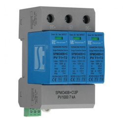 Warystorowy ogranicznik przepięć do instalacji fotowoltaicznych PV 3P, 1000V DC, 7kA, typ 1+2 (klasa B+C) SPMO40B+C\3P-PV1000