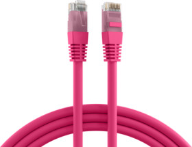 Patch cable, RJ45 plug, straight to RJ45 plug, straight, Cat 6A, U/UTP, PVC, 0.5 m, magenta, K8100MA.0,5