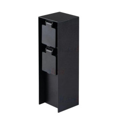 Elektryczny słupek ogrodowy zasilający z 2 gniazdami IP44 antracyt 36585