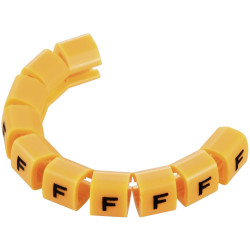 TruComponents 40991 Pre-printed Cable marker F OD 3-3.60mm