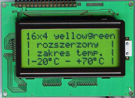 LCD-AC-1604A-YHY Y/G-E12 C