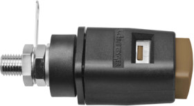 Quick pressure clamp, brown, 30 VAC/60 VDC, 16 A, solder connection/cable lug, nickel-plated, SDK 503 / BR