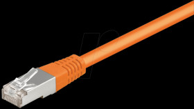 0.5m Cat.5e cable, orange, network cable RJ45