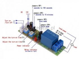 Moduł timera z przekaźnikiem 1s-100s-15min ZAŁ WYŁ