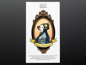 Ada Lovelace, large, oval, color - Sticker