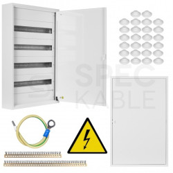 Rozdzielnica natynkowa metalowa 4x24 modułów IP30 (400V AC) 836x544x130mm drzwi pełne KOLE SYSTEMS