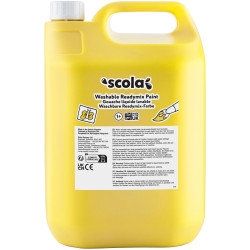SCOLA DAMW5L/21 WASHABLE READYMIX 5LT BRILL YELLOW